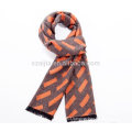 Fashion 100 acrylic mens winter print scarf